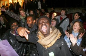 University of Ottawa students protest racist remarks made by Ann Coulter (Ranger/AP)