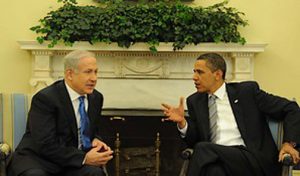 netanyahu-obama Israeli Prime Minister and U.S. President Barack Obama meeting in May 2009