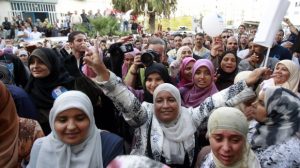tunisia-election Ennahada supporters outside the party's headquaters in Tunis on October 24, 2011 (Zoubeir Souissi/Reuters)