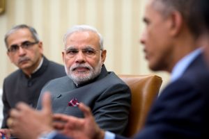 President Barack Obama talks with Prime Minister Narendra Modi inthe White House, September 30, 2014 (Pete Souza/White House)