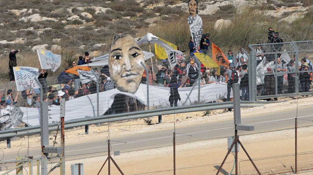 A scene from the documentary film Disturbing the Peace