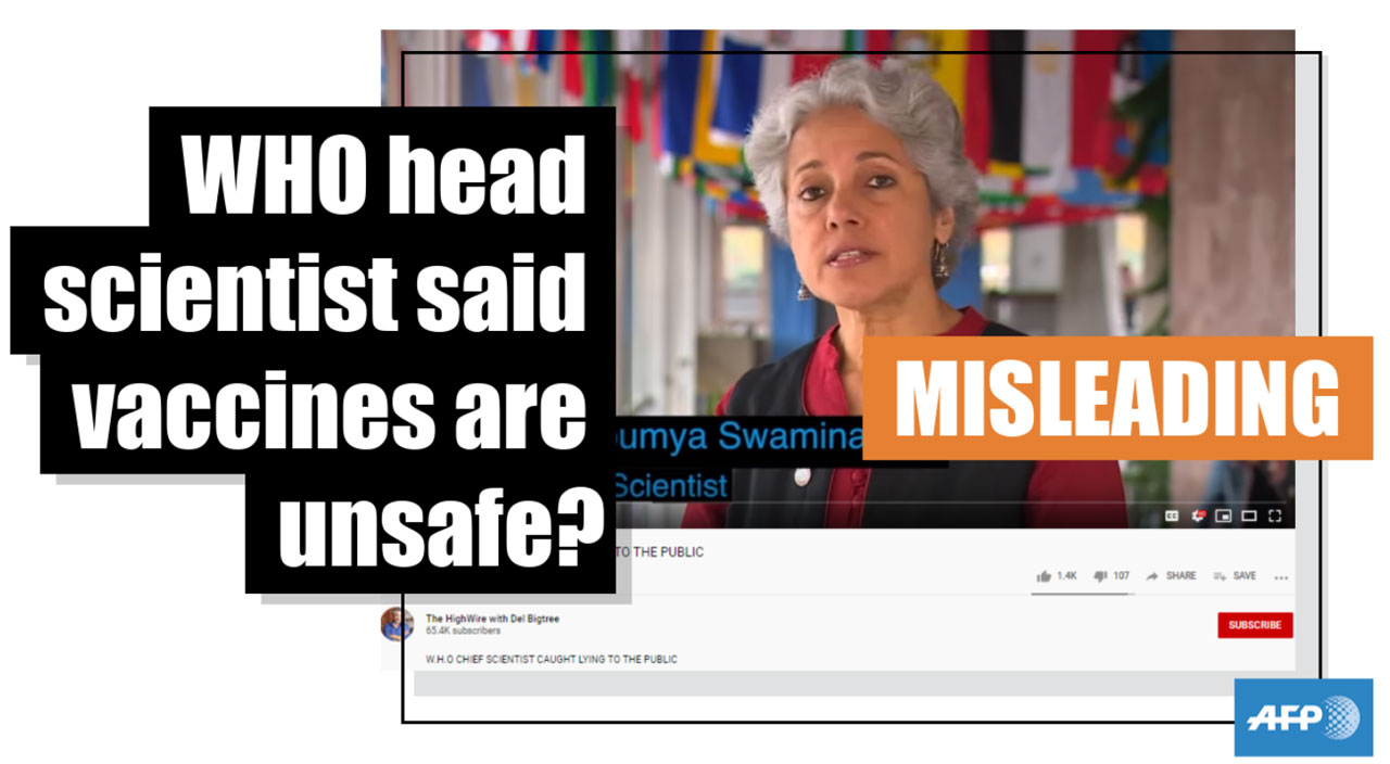 A screenshot from the AFP's "Fact Check" article 