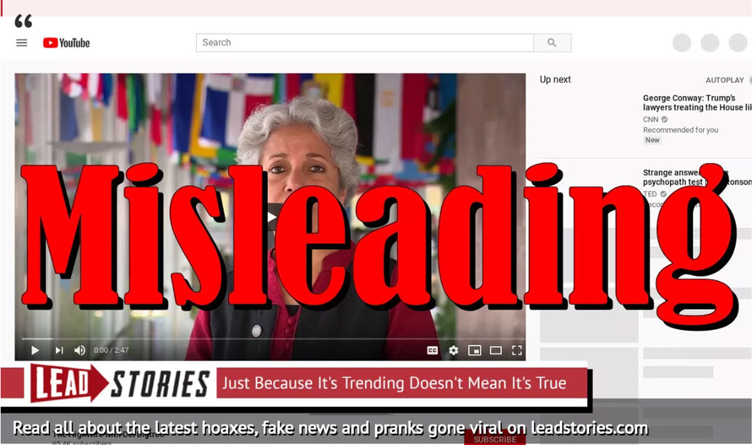 A screenshot from the Lead Stories "Fact Check" article
